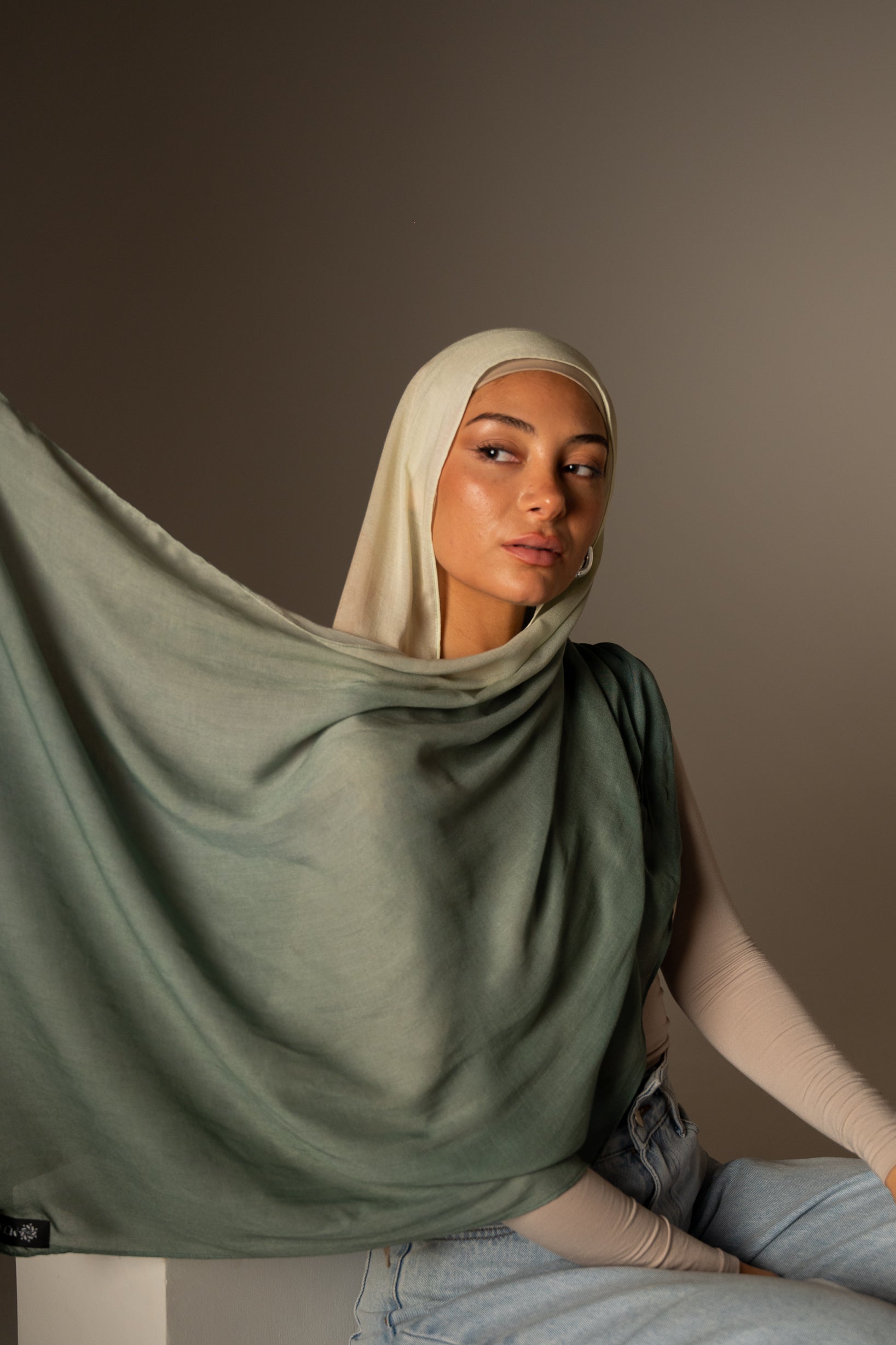 Printed Modal Shawl - Shades of Green Scarf Wrap for Women | Lightweight Fashion Accessory for Spring, Summer, Evening Outfits & Travel