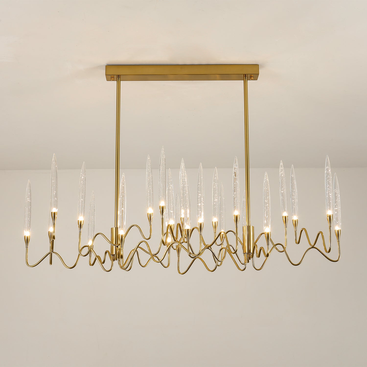 Elegant Classical Candelabrum Chandelier - Antique Brass Crystal Ceiling Light Fixture for Dining Room, Living Room & Bedroom Decor