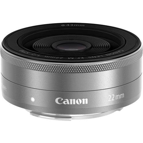 Canon EF-M 22mm f/2 STM Lens (Silver) - Compact Prime Lens for EOS M Cameras | Perfect for Street, Travel & Portrait Photography