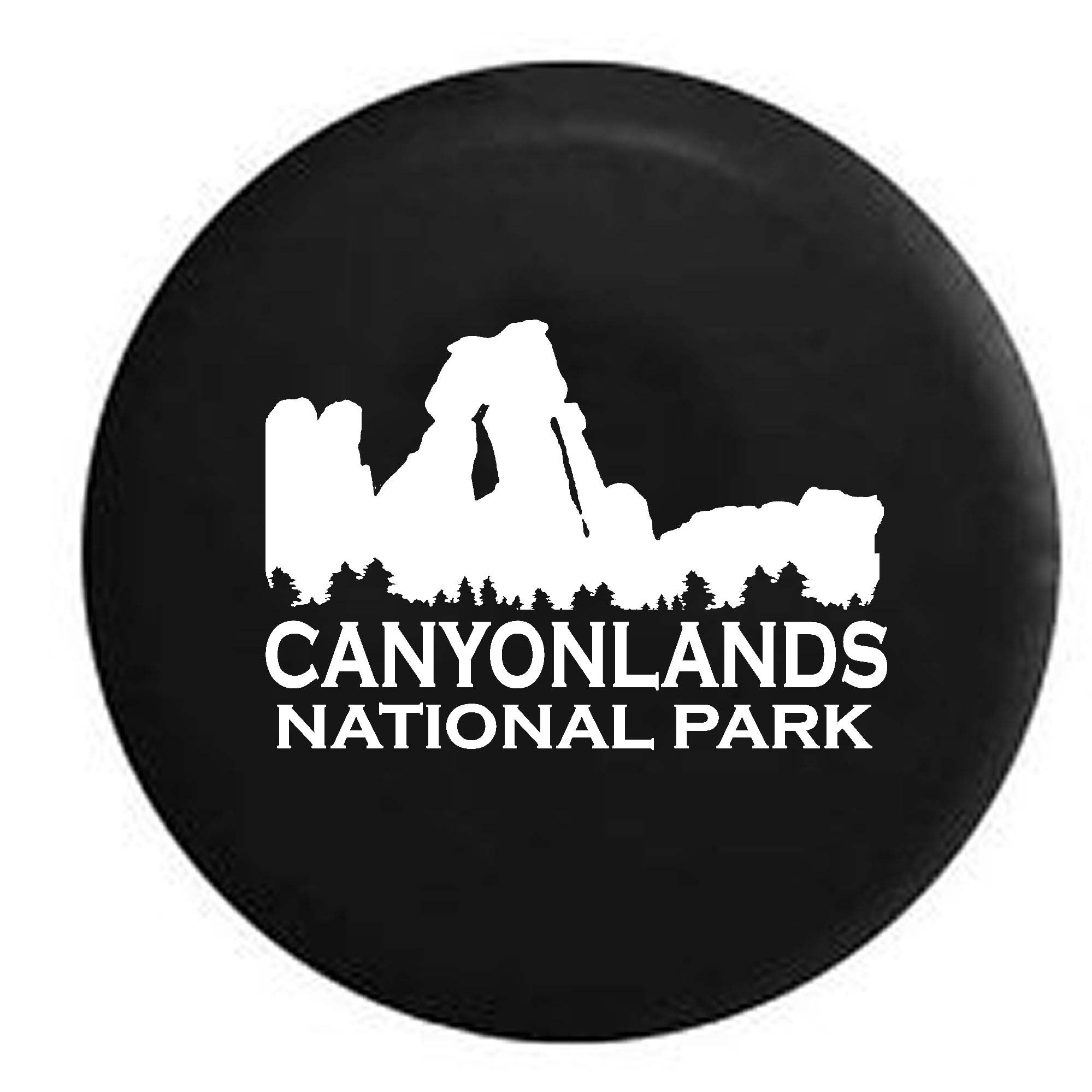 Black Spare Tire Cover - Universal Fit for 29 Inch Tires - Canyonlands National Park & Colorado River Design - Durable SUV & Truck Accessory for Off-Road Adventures & Camping Trips