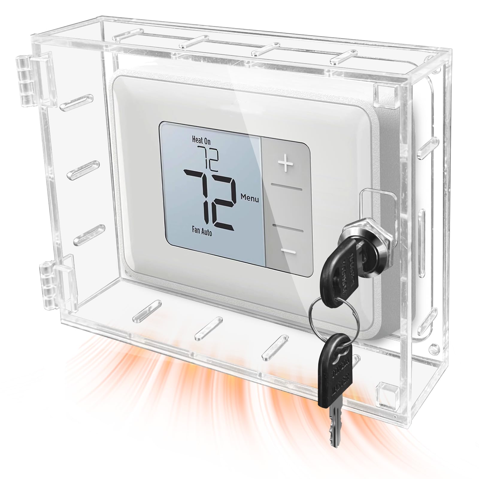Extra Large Smart Thermostat Lock Box - Secure Touch Wall Switch Enclosure for Home Automation (Fits 3-Switch Panel, 6.7