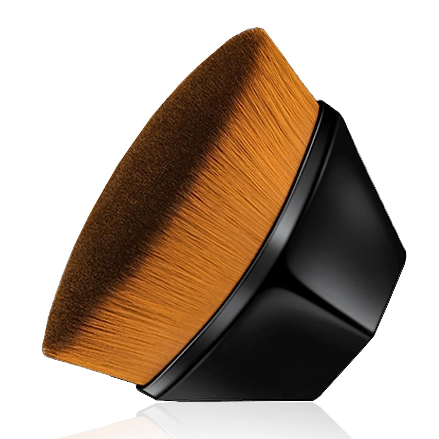 **Premium Kabuki Makeup Brush - Hexagon Foundation Brush for Liquid, Cream & Powder Cosmetics | Soft Blending Face & Blush Brush (Black) | Perfect for Flawless Makeup Application & Professional Looks**