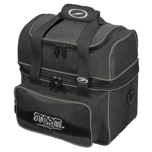 Storm 1 Ball Flip Tote Black/Black Bowling Bag - Premium Single Bowling Ball Carrier with Convenient Shoulder Strap for League Play & Practice Sessions