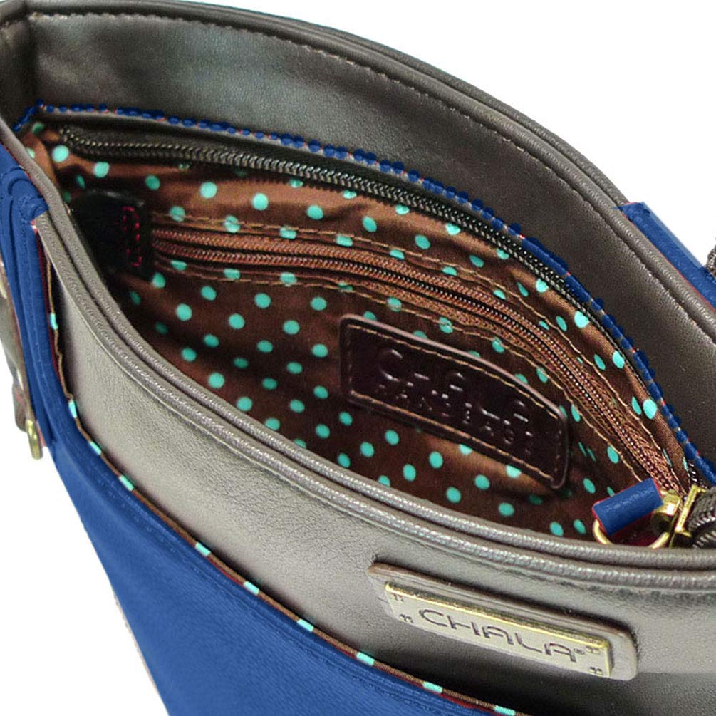 Chala Small Crossbody Phone Purse - Vegan Leather Swing Bag for Women in Navy Blue | Compact Wallet for iPhone, Cards & Cash | Perfect for Travel, Shopping & Everyday Use