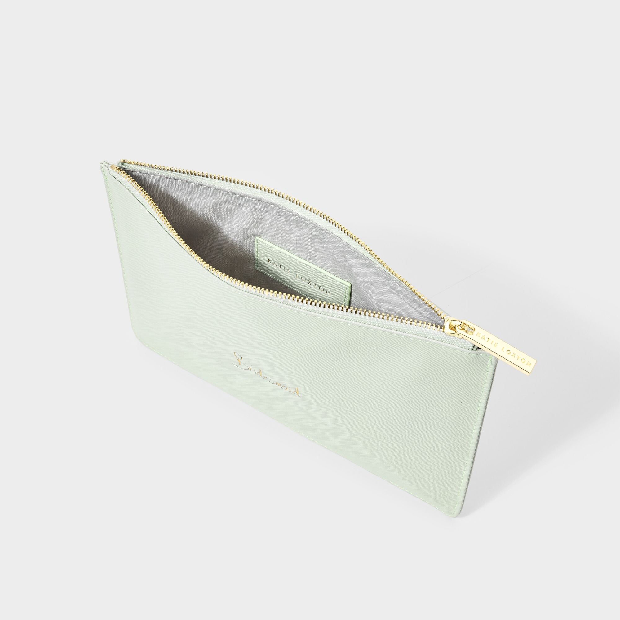 Katie Loxton Sage Green Bridesmaid Perfect Pouch - Elegant Wedding Accessory for Bridesmaids, Bachelorette Party & Special Occasions