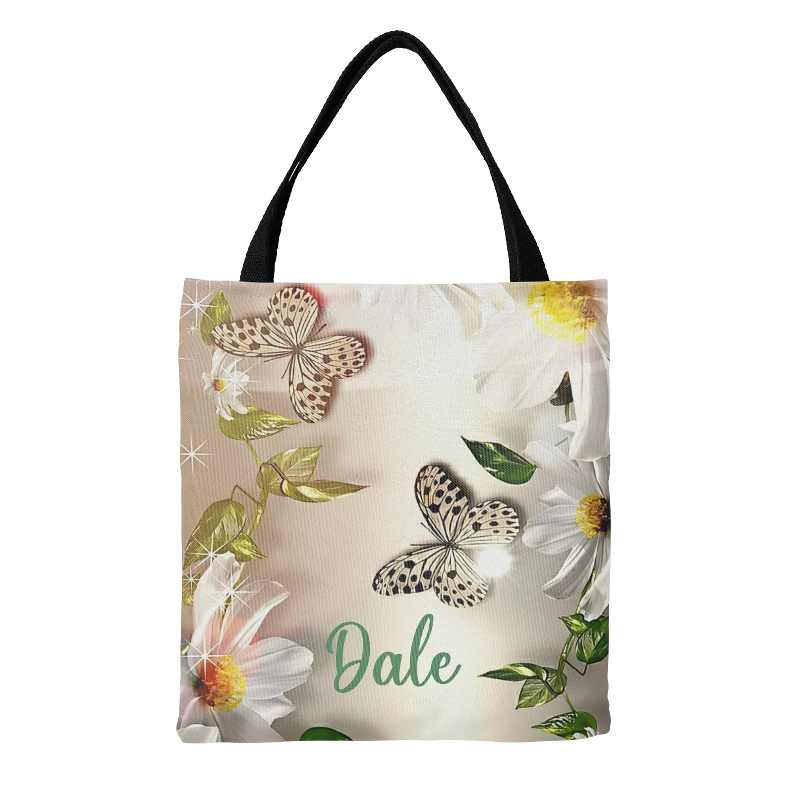 Personalized Horse Floral Canvas Tote Bag - Reusable Grocery Shopping Bag for Women, Girls Gift (Perfect for Farmers Market, Beach Trips & Everyday Use)