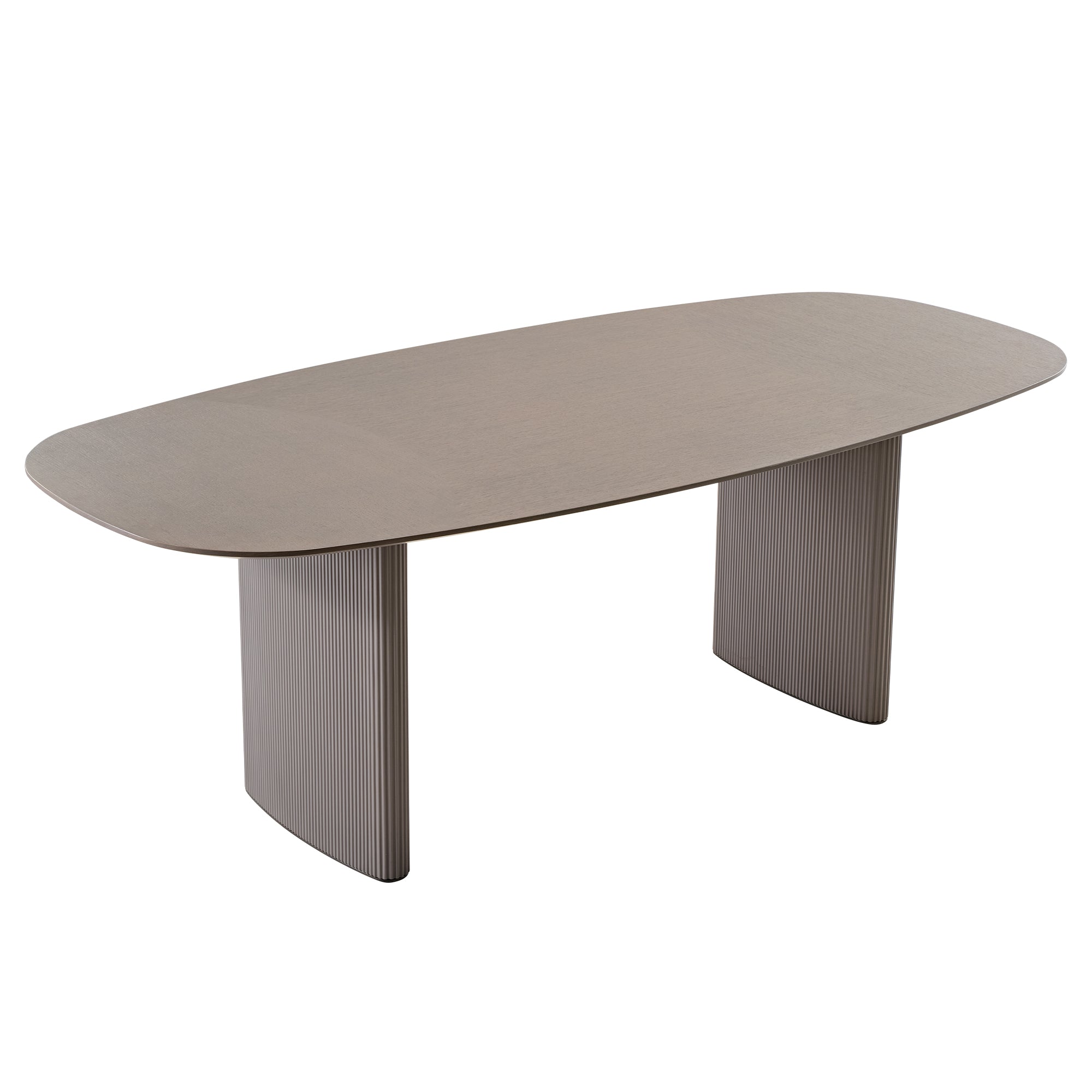Stella 86.06 Oval Dining Table - 6-Seater Modern Gray Kitchen Table for Dining Room, Perfect for Family Gatherings & Dinner Parties