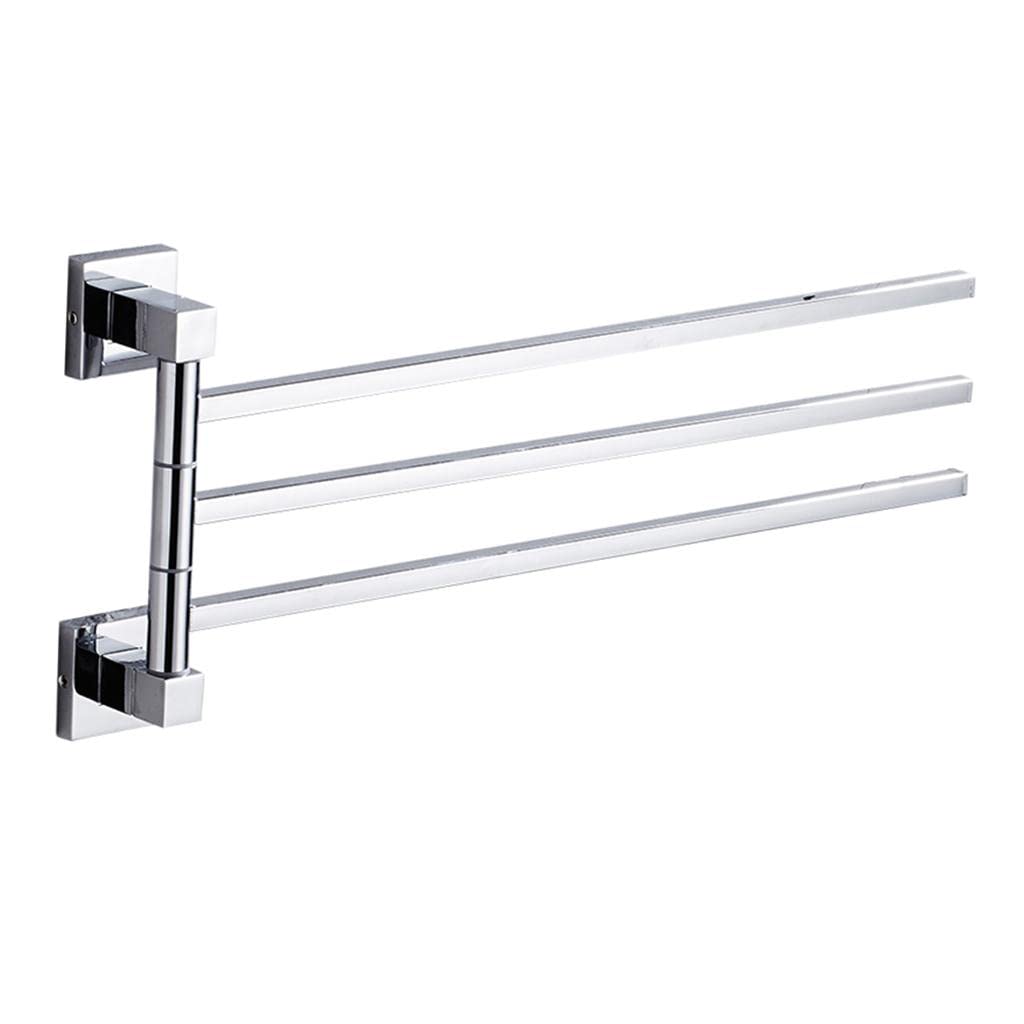 Fenteer Stainless Steel Towel Rack Holder - 43x18.3cm Silver Bathroom Kitchen Living Room Bedroom Organizer - Perfect for Spa, Hotel & Home Decor