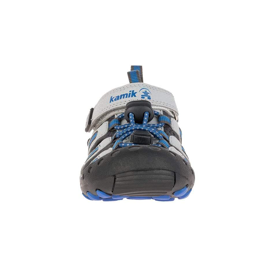 Kamik Grey & Light Blue Kids' Waterproof Sandals - Comfortable Beach & Outdoor Play Shoes for Boys & Girls