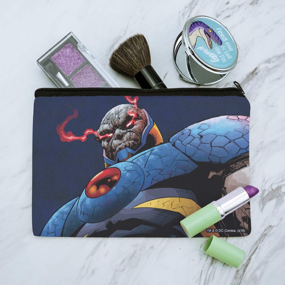 Superman vs Darkseid Themed Makeup Bag - Waterproof Cosmetic Organizer Pouch for Travel & Daily Use - DC Comics Superhero Accessories for Fans & Collectors