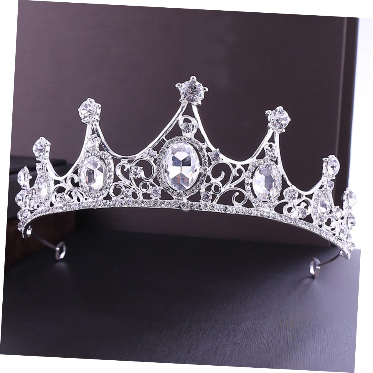 FOMIYES Baroque Crystal Hair Hoop Tiara - Elegant Rhinestone Wedding Headpiece for Bride, Bridal Hair Accessories, Princess Crown Headband for Special Occasions | Perfect for Weddings, Prom, Pageants, and Formal Events
