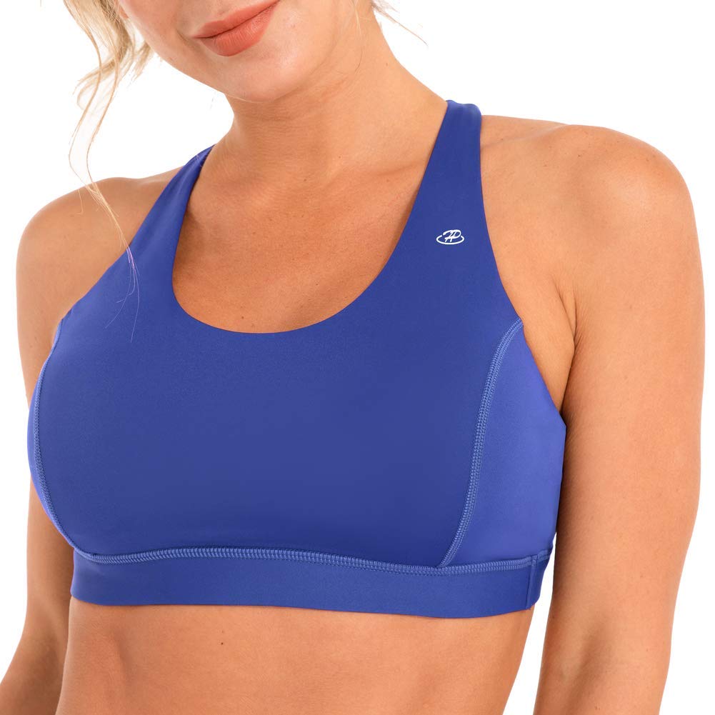 Women's Padded Sports Bras - Low Support Yoga Workout for Gym & Running