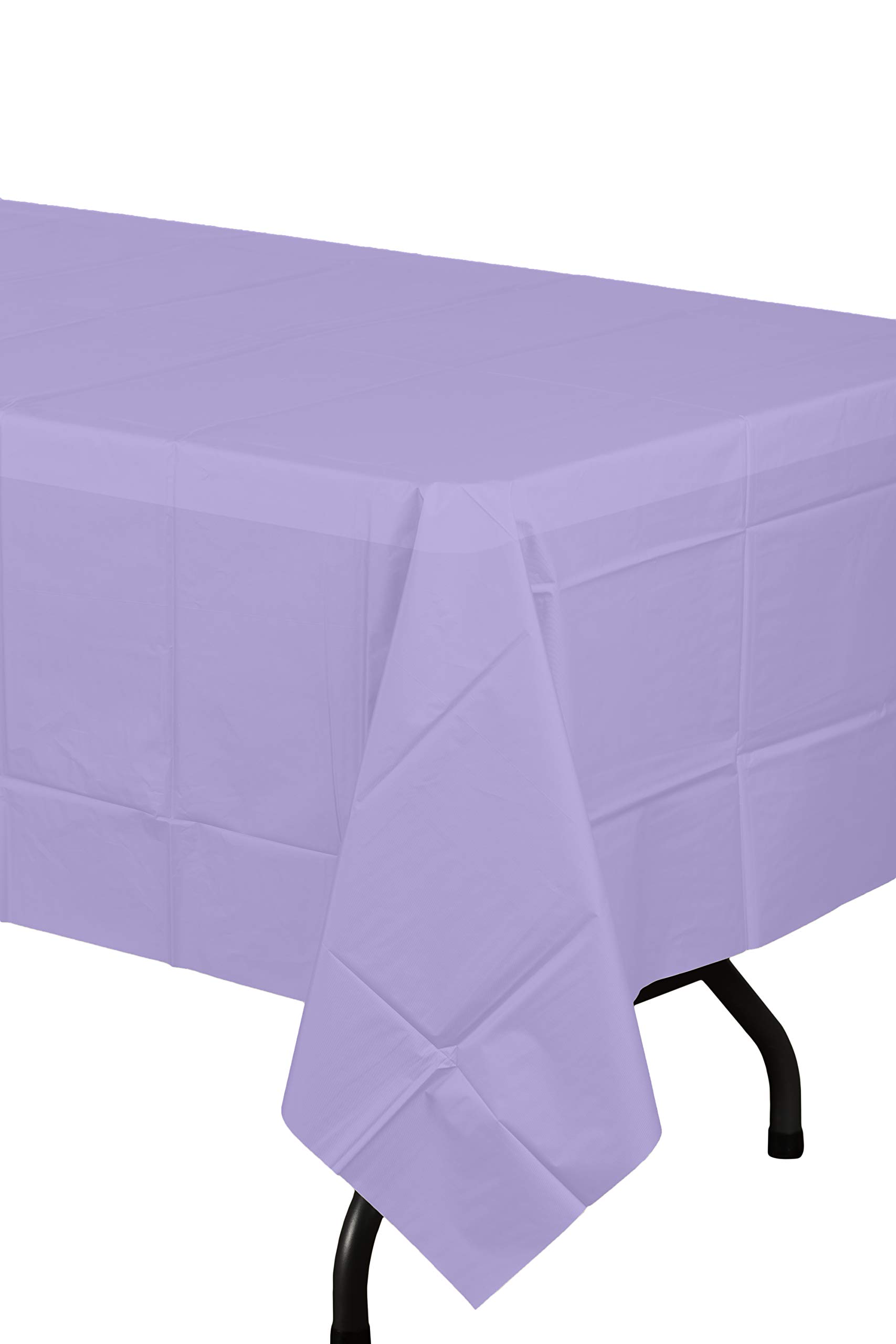Premium Lavender Plastic Table Cover - Waterproof & Wrinkle-Resistant for Parties, Weddings, and Outdoor Events