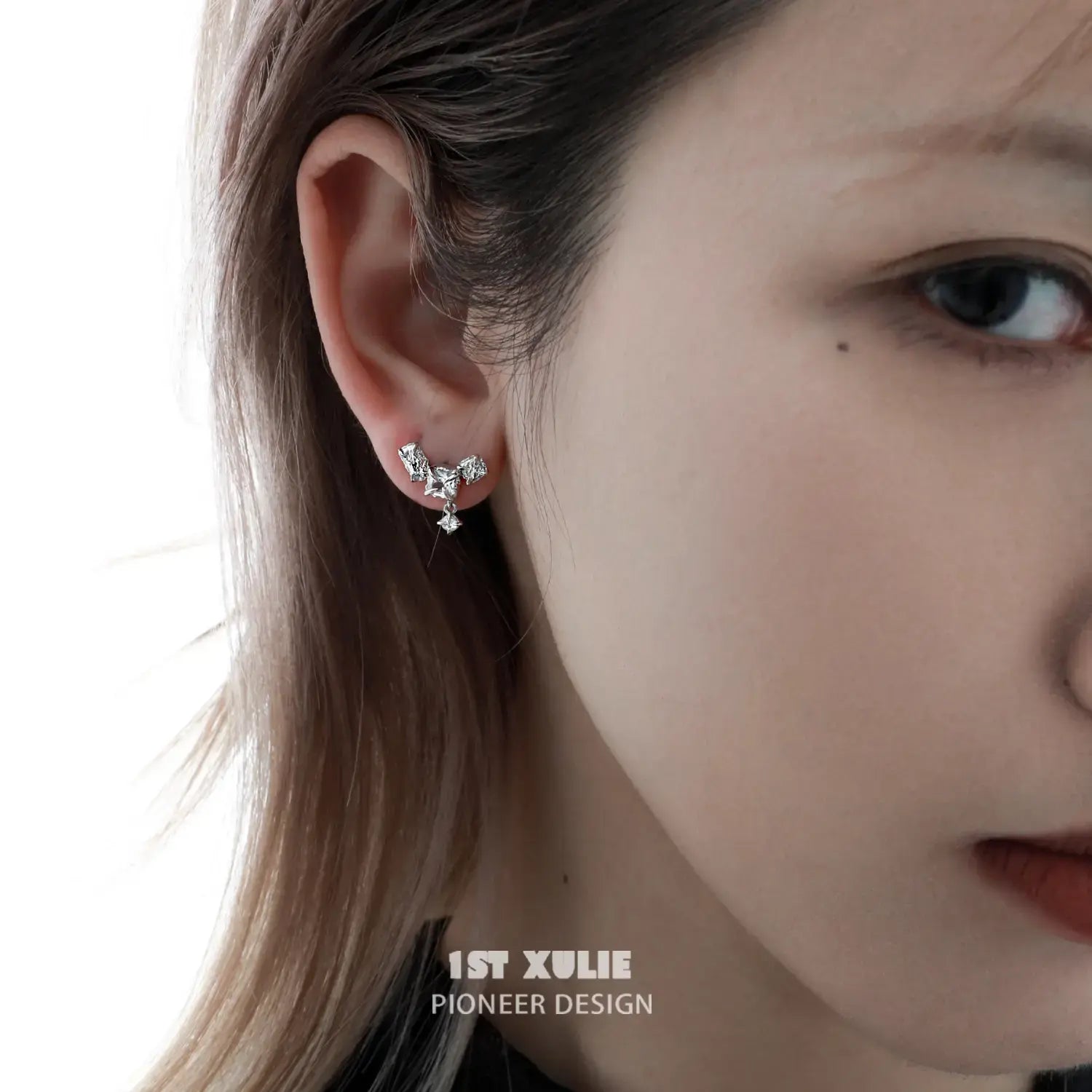 925 Sterling Silver Zircon Geometric Stud Earrings for Women - Elegant Gift for Birthday, Anniversary & Special Occasions