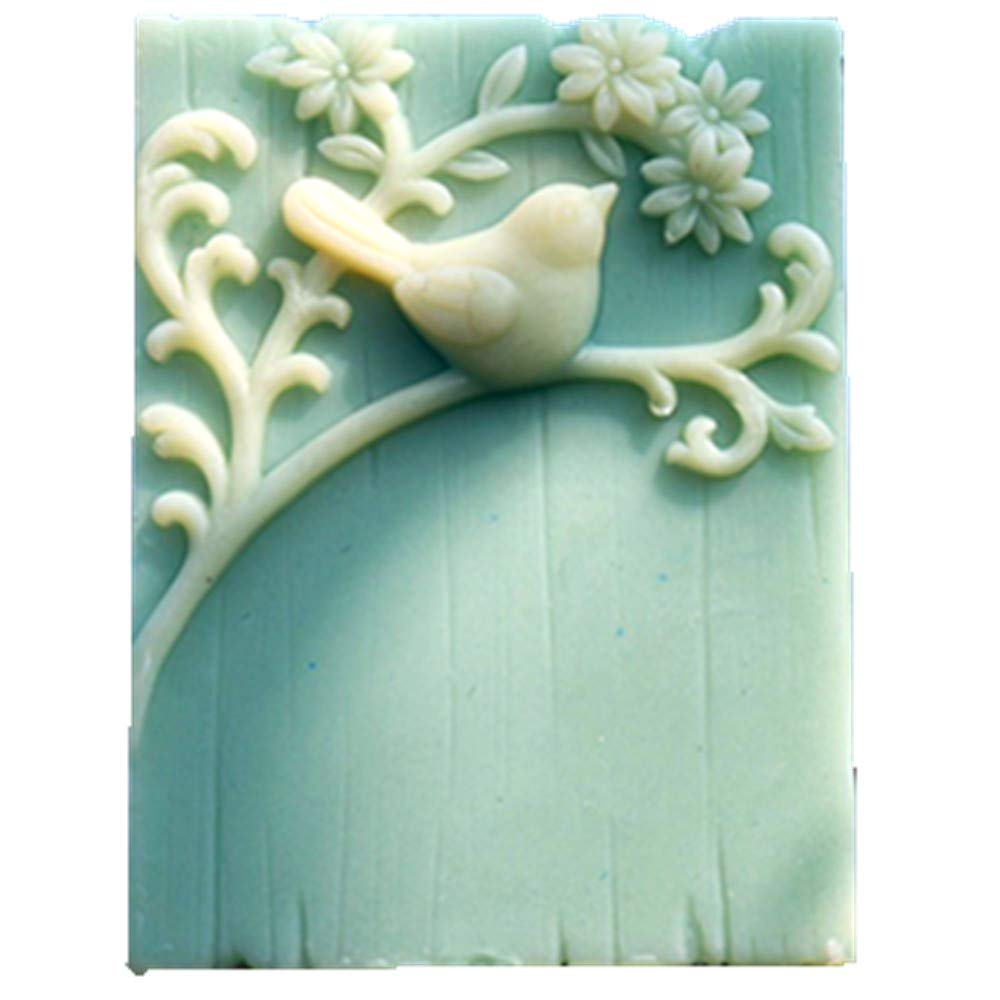 GreatMold 3D Bird Silicone Soap Mold Set - Rectangle Tree Design for DIY Soap Making, Candle Wax Melts & Cake Baking - Perfect for Handmade Crafts, Cold Process Soap & Home Decor Gifts