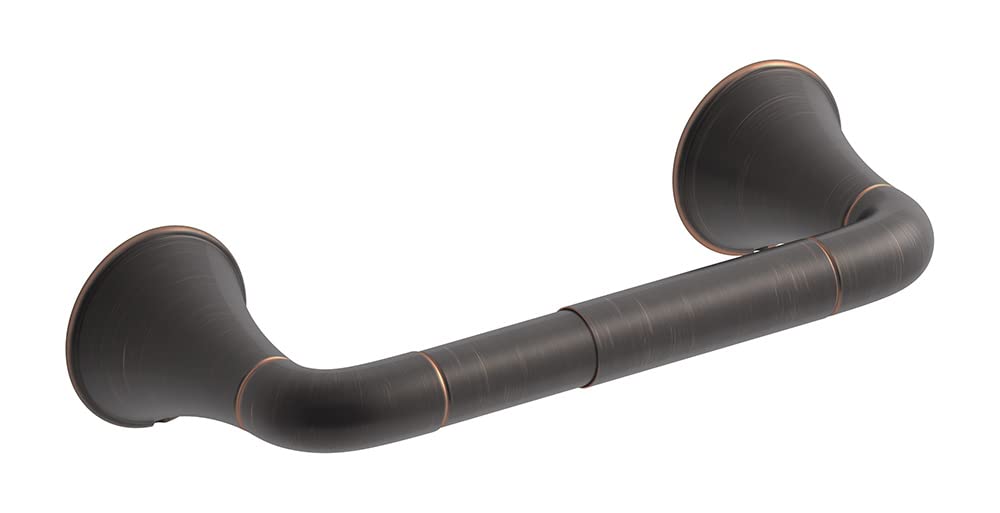 Symmons 553TP-SBZ Elm Wall-Mounted Toilet Paper Holder in Seasoned Bronze - Durable Bathroom Tissue Dispenser for Home & Commercial Use