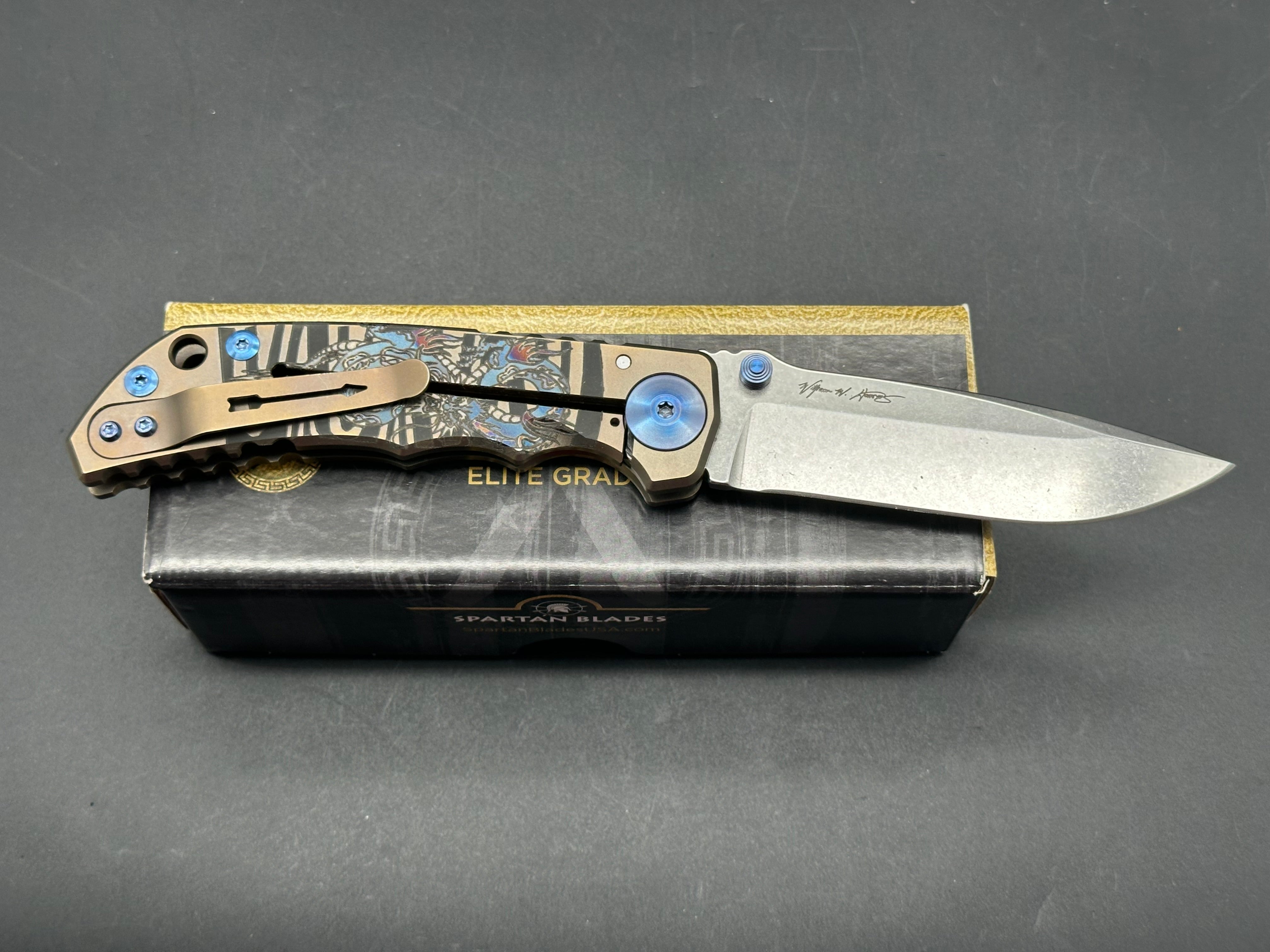 Spartan Harsey Folder Dragon 2022 Special Edition Tactical Knife - Premium EDC Folding Knife for Outdoor, Camping, Survival & Everyday Carry