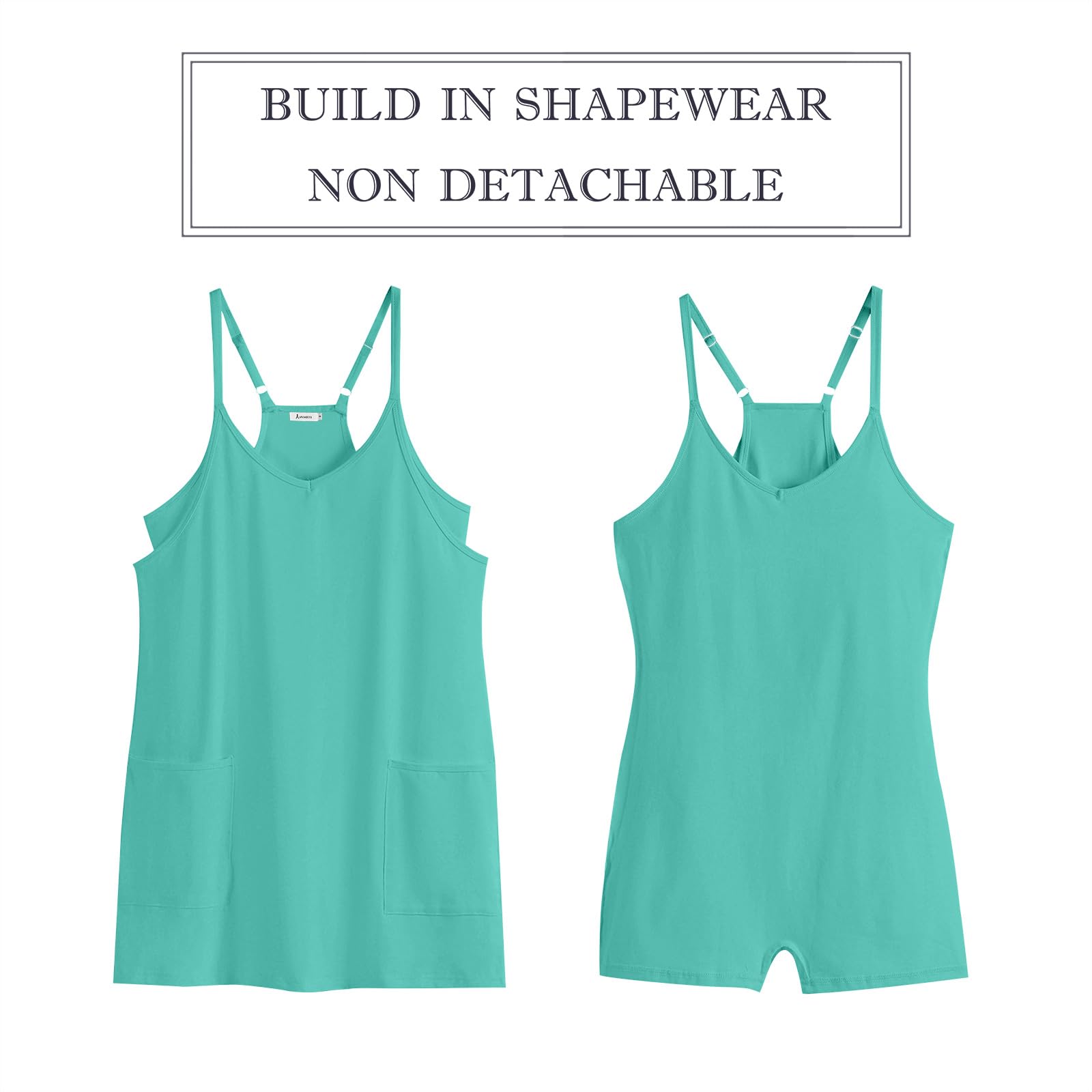 Prinbara Women's 2025 Summer Mini Romper Dress - Athletic Tennis Shorts with Built-in Shapewear, Trendy Sundress for Casual Workout & Outdoor Activities | Perfect for Gym, Beach, and Summer Vacations