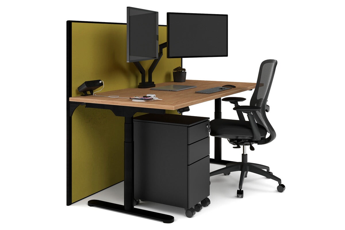Flexi Premium Height Adjustable Single Workstation Desk - 1800L x 800W with Cable Management Scallop | Ergonomic Standing Desk for Home Office & Workspace