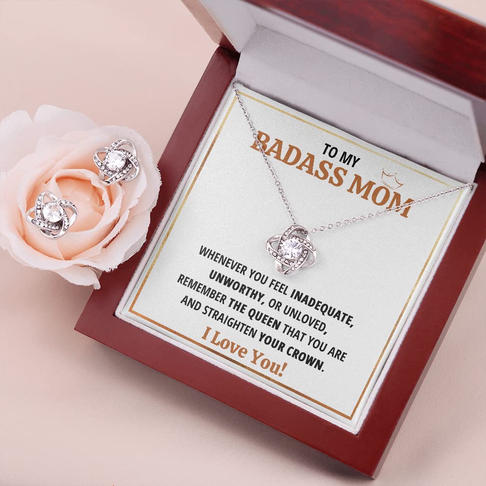 Personalized Mom Necklace Gift from Son - Sterling Silver Cubic Zirconia Pendant with Message Card & Gift Box | Perfect for Mother's Day, Christmas & Birthday | Jewelry for Mom, Grandma & Special Women in Your Life