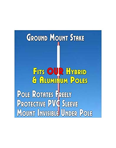 Premium USA Flag Pattern Windless Feather Banner Kit - Includes Flag, Pole & Ground Mount | Perfect for Patriotic Home Decor, Outdoor Events & National Holidays