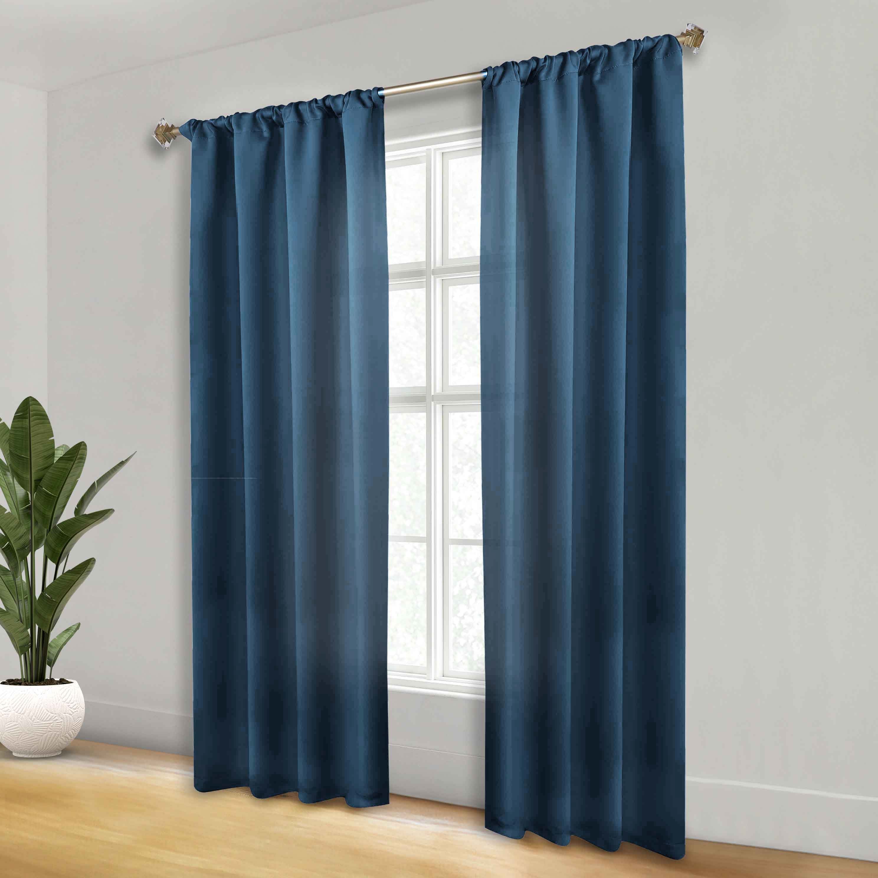 Machine Washable Blackout Curtains Set of 2 - Solid Color Room Darkening Window Drapes for Bedroom, Living Room & Nursery - Noise Reducing & Energy Efficient