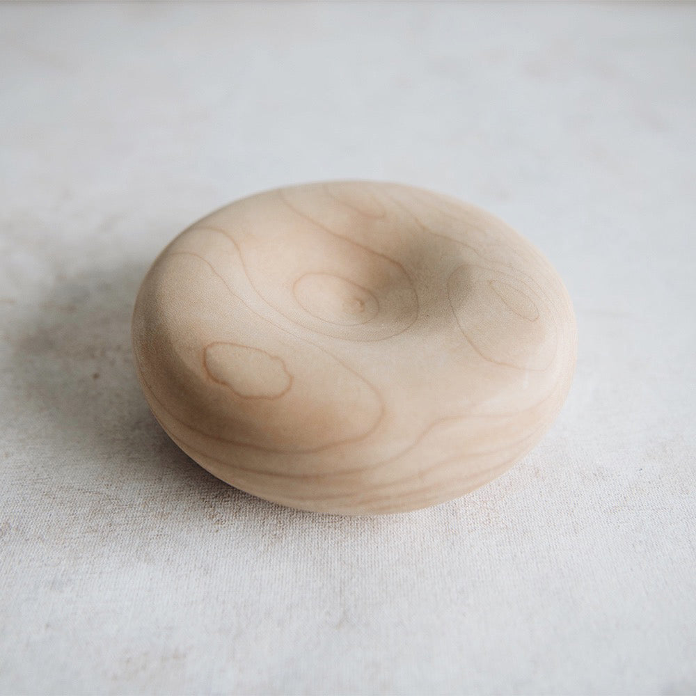 Premium Round Maple Wood Bowl - Handcrafted Natural Wooden Serving Bowl for Salads, Fruits & Snacks - Perfect for Dining, Entertaining & Home Decor