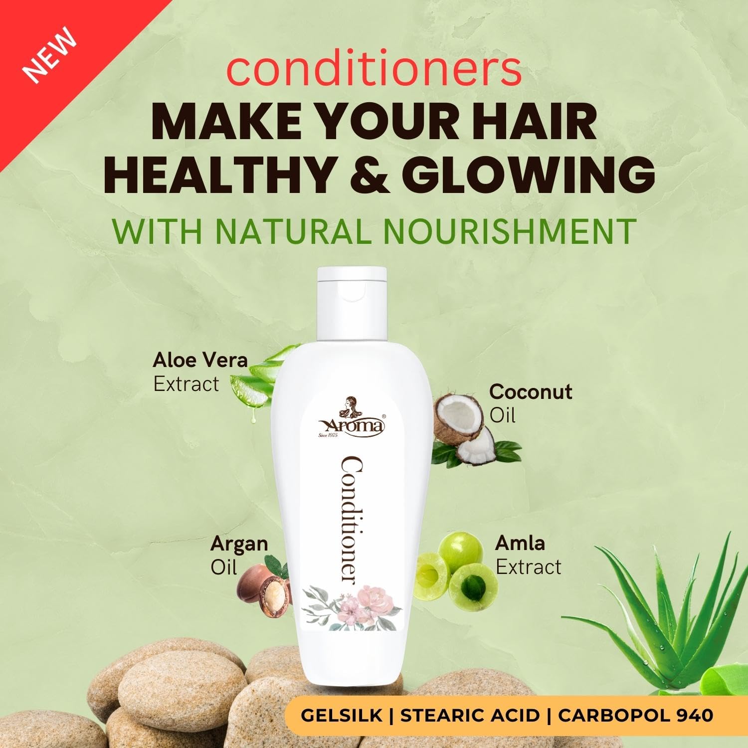 Aroma Hair Conditioner - Nourishing & Hydrating for Soft, Silky Hair | Perfect for Daily Use & Damaged Hair Repair
