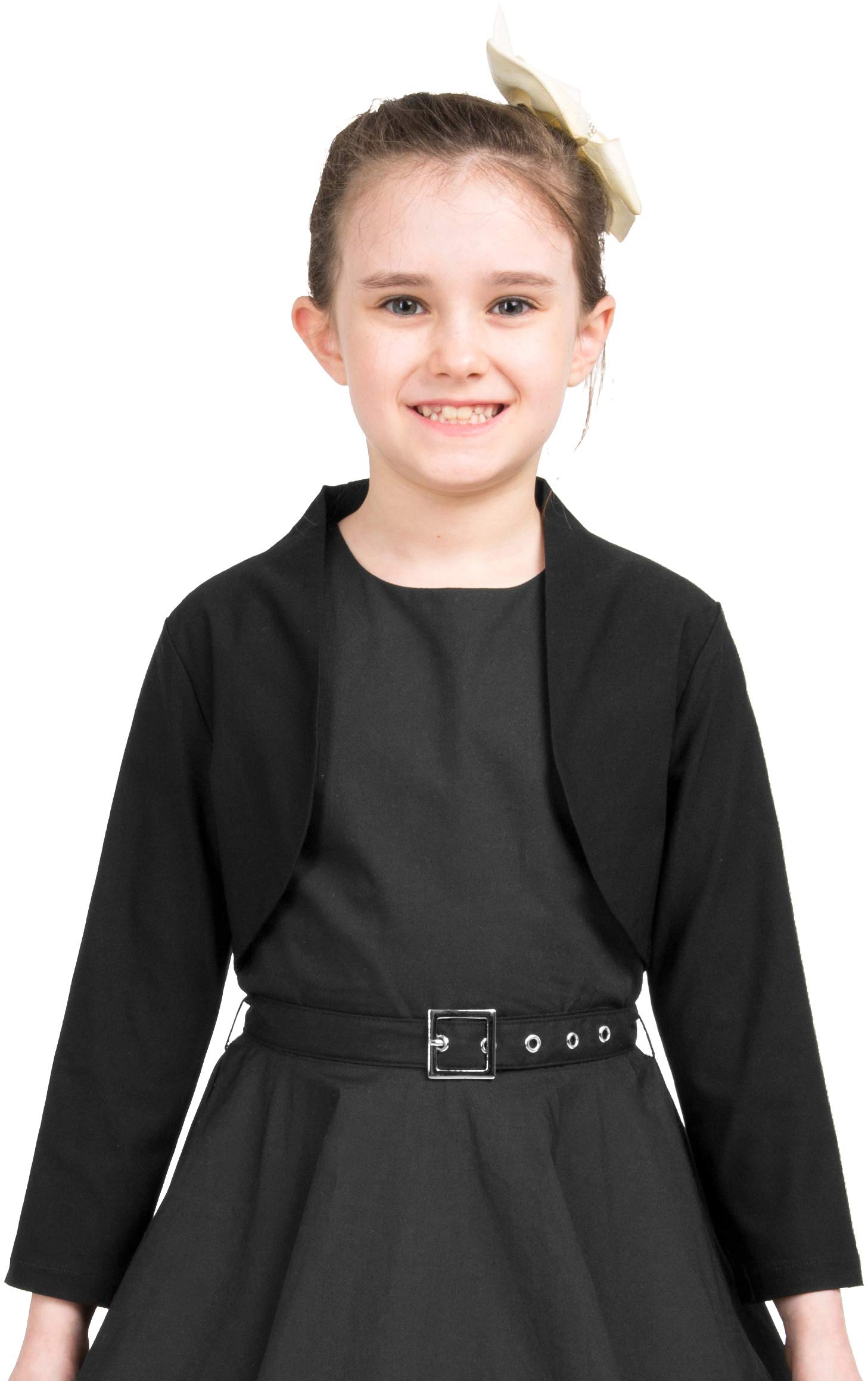 BlackButterfly Kids Tailored 3/4 Sleeve Girls Bolero Jacket - Elegant & Stylish for Weddings, Parties & Special Occasions