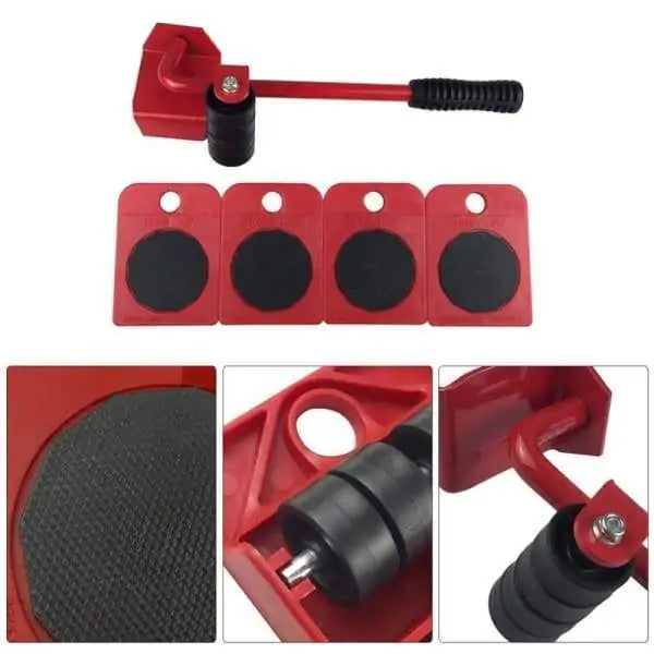 Heavy Duty Furniture Lifter and Mover Tool with 360° Swivel Wheels - Portable Home & Office Moving Equipment for Sofas, Beds, Tables (Ideal for DIY, Moving Houses & Rearranging Rooms)