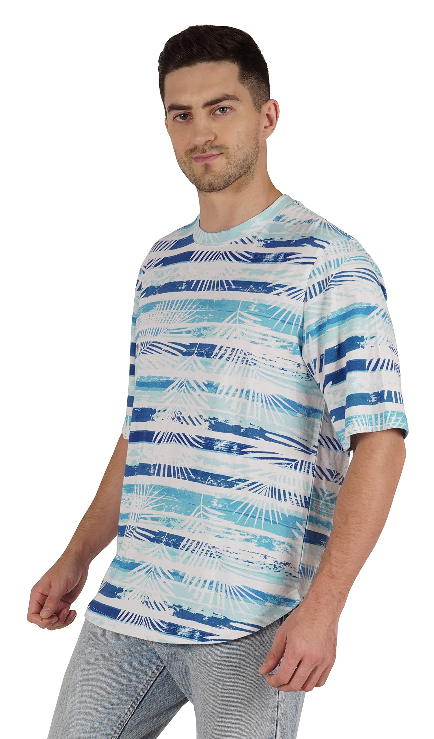 Inkmeso Men's Half Sleeve T-Shirt - Loose Fit Casual Printed Tee for Beach, Holiday & Summer Outfits | Comfortable Cotton Shirt for Travel, Vacation and Streetwear Style