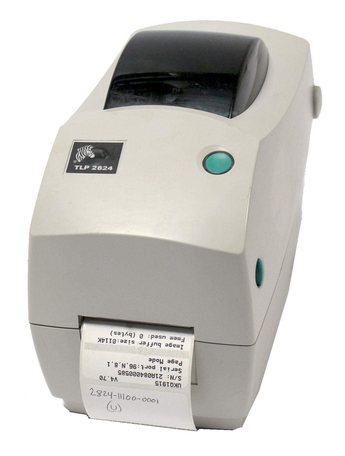Zebra TLP2824 2824-11100-0001 Thermal Barcode Label Printer - USB & Serial Connectivity, 203dpi High Resolution - Perfect for Retail, Warehouse & Shipping Label Printing