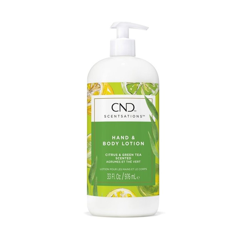 CND Scentsation Citrus & Green Tea Lotion 33 fl oz - Hydrating Body Moisturizer for Dry Skin | Refreshing Scent for Daily Use & Spa Days