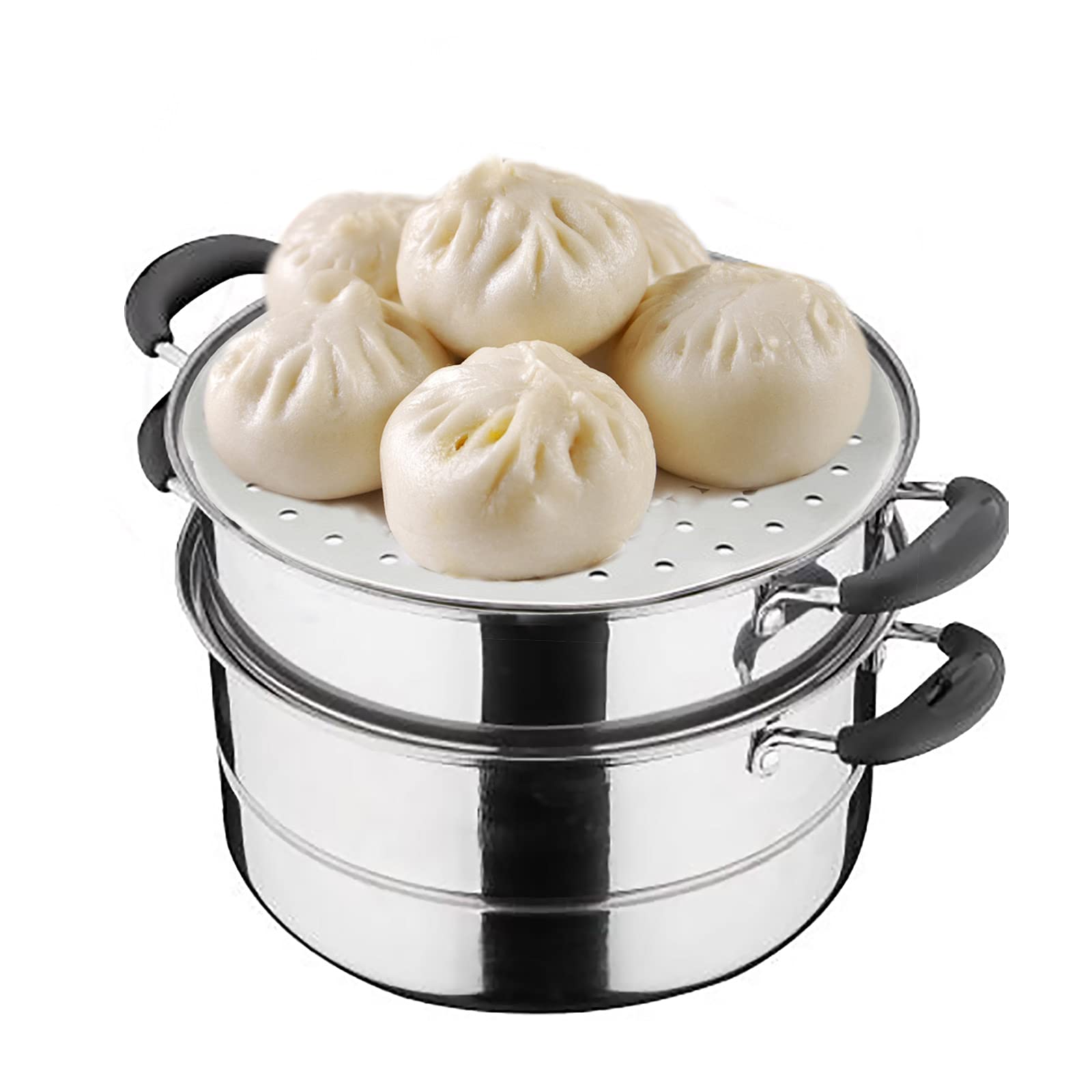 2-Pack 17.7 Inch Stainless Steel Steaming Rack for Canning, Cooking & Baking - Fits Stock Pots, Pressure Cookers & Large Pans - Perfect for Steaming Vegetables, Seafood, Dumplings & Bread Making
