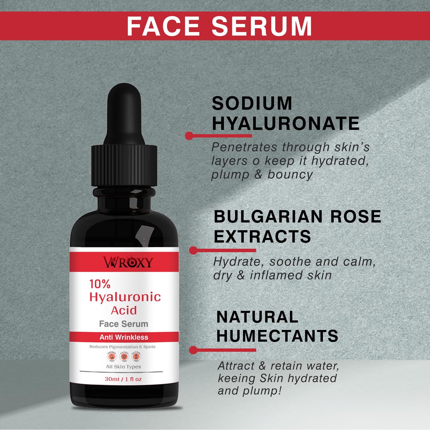 2% Hyaluronic Acid Serum for Face - Anti-Aging & Wrinkle Reduction, Deep Hydration Moisturizer for Women & Men, 100% Natural Formula | 30ml | Daily Skincare Routine, Dry Skin Treatment, Night & Day Use