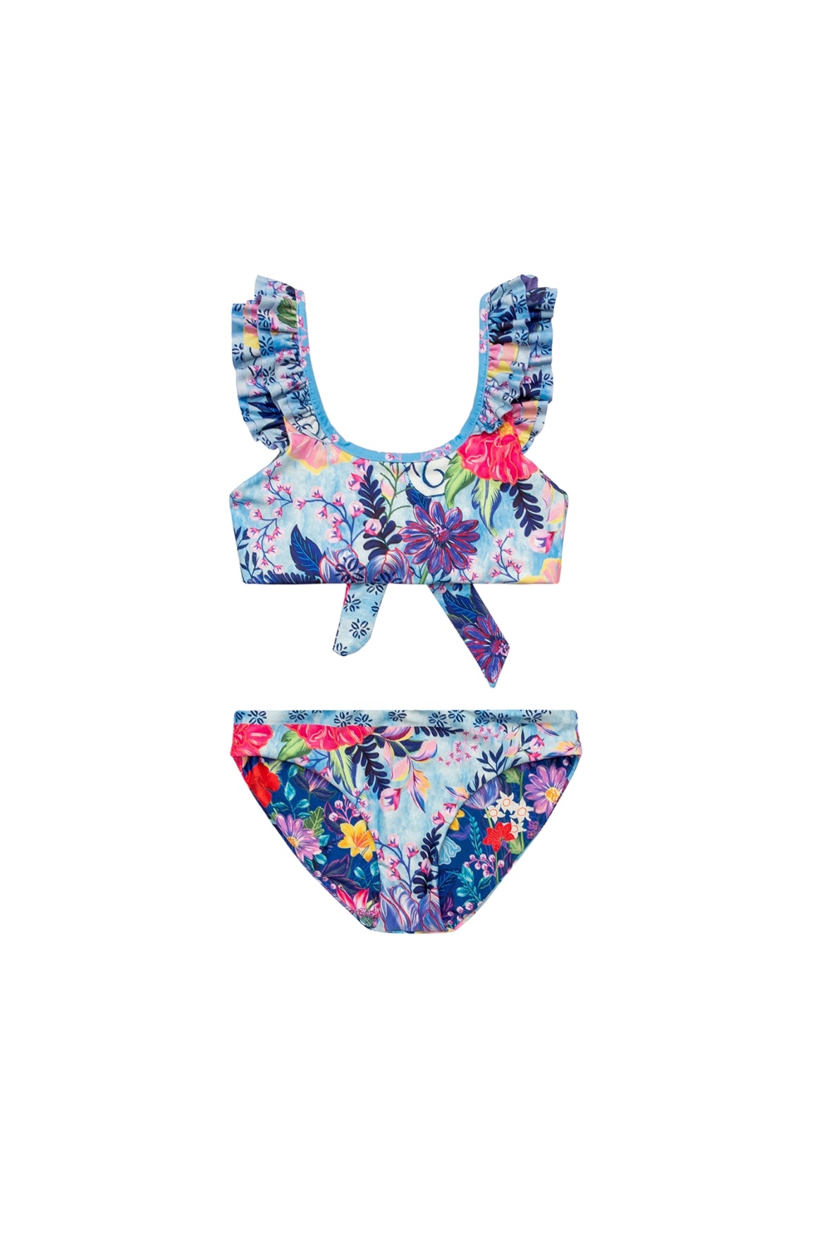 Paris Kids' Bikini Set - Cute Swimwear for Girls, 2-Piece Bathing Suit with Ruffles, UPF 50+ Sun Protection - Perfect for Beach, Pool & Summer Vacations