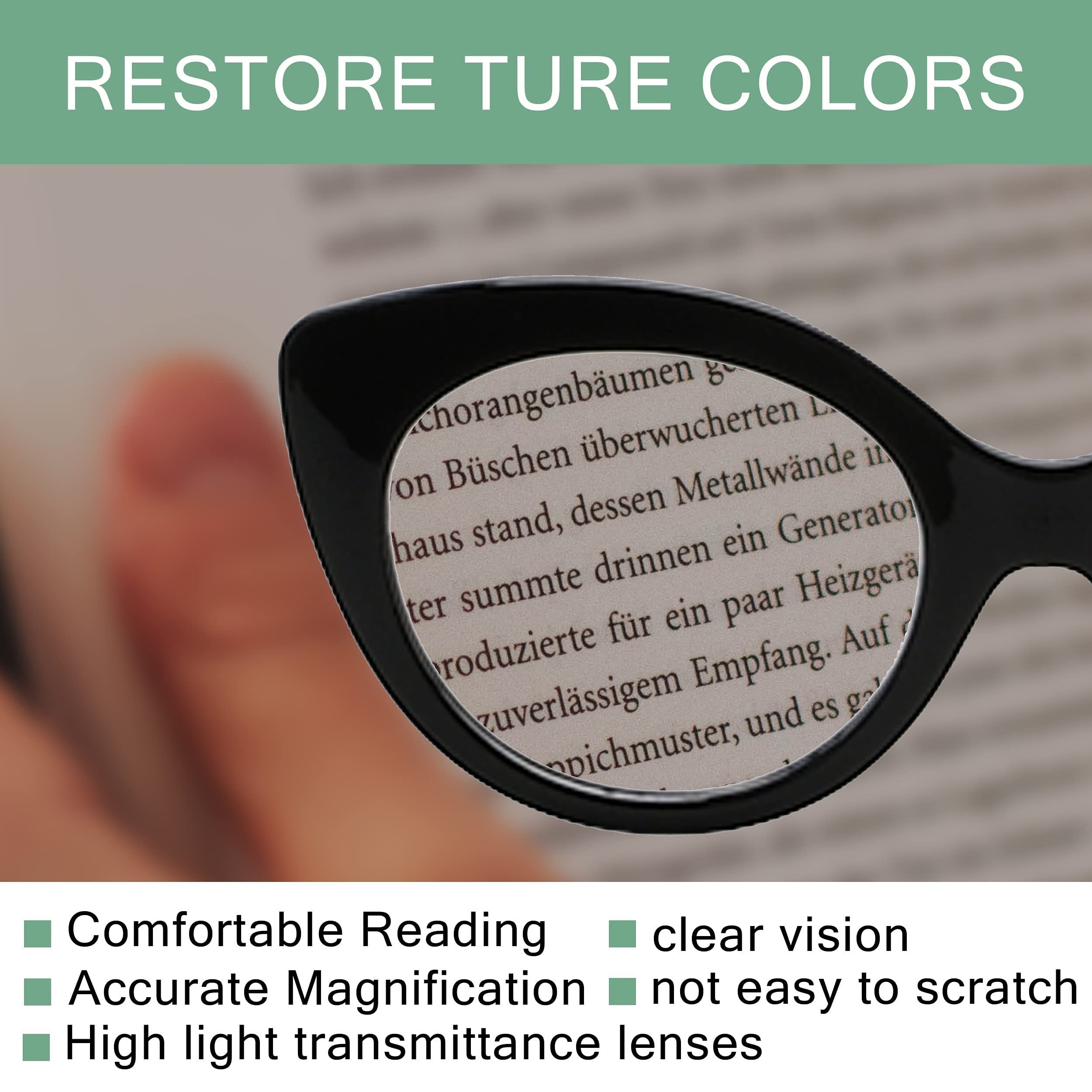 4 Pairs Stylish Round Reading Glasses for Women - Fashionable Readers for Reading, Working & Computer Use
