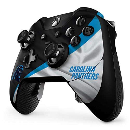 Officially Licensed NFL Carolina Panthers Gaming Skin Decal for Xbox One Elite Controller - Custom Protective Cover for Enhanced Grip & Style - Perfect for Gamers & Sports Fans