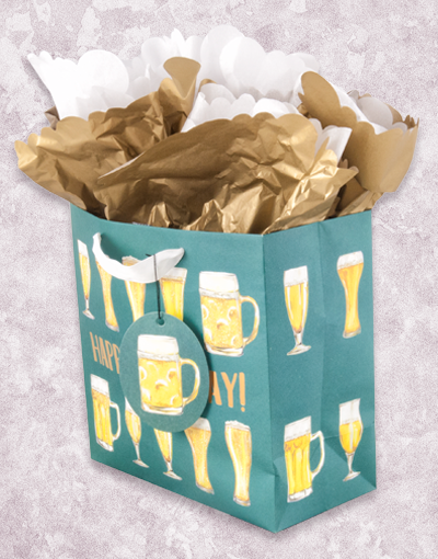 Happy Beer Day Medium Square Gift Bags - Perfect for Beer Lovers, Party Favors & Special Occasions
