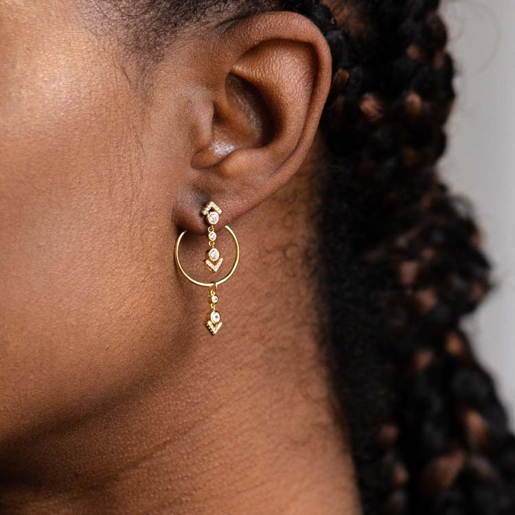 Kahleesi Earrings for Women - Elegant Dangle Drop Earrings with Crystals, Perfect for Parties, Weddings & Daily Wear