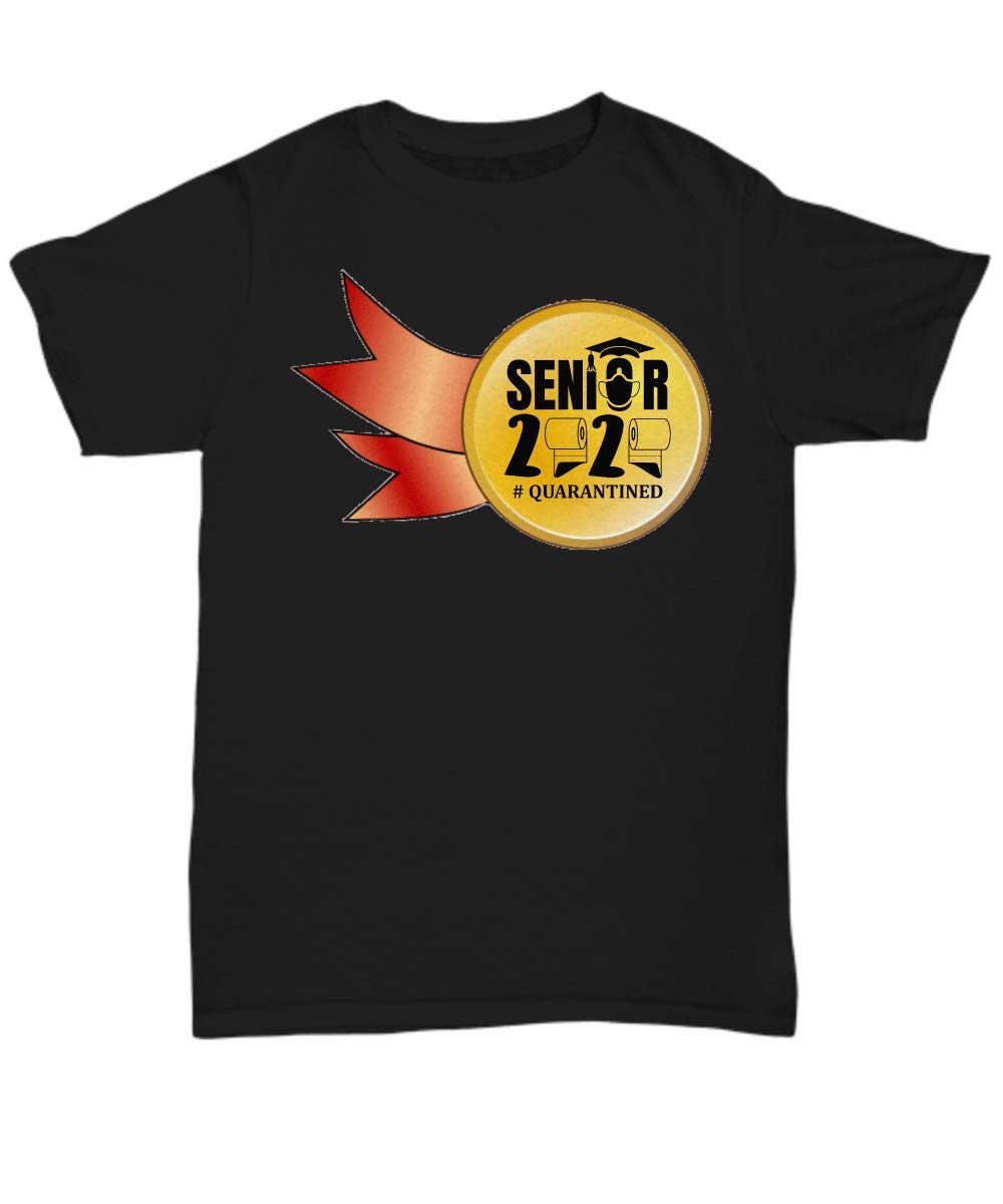 2020 Senior Graduation Shirt - Social Distancing Graduation Gift with Happy Wishes | Quarantine Graduation Souvenir for High School & College Grads - Perfect for Virtual Ceremonies & Photo Keepsakes