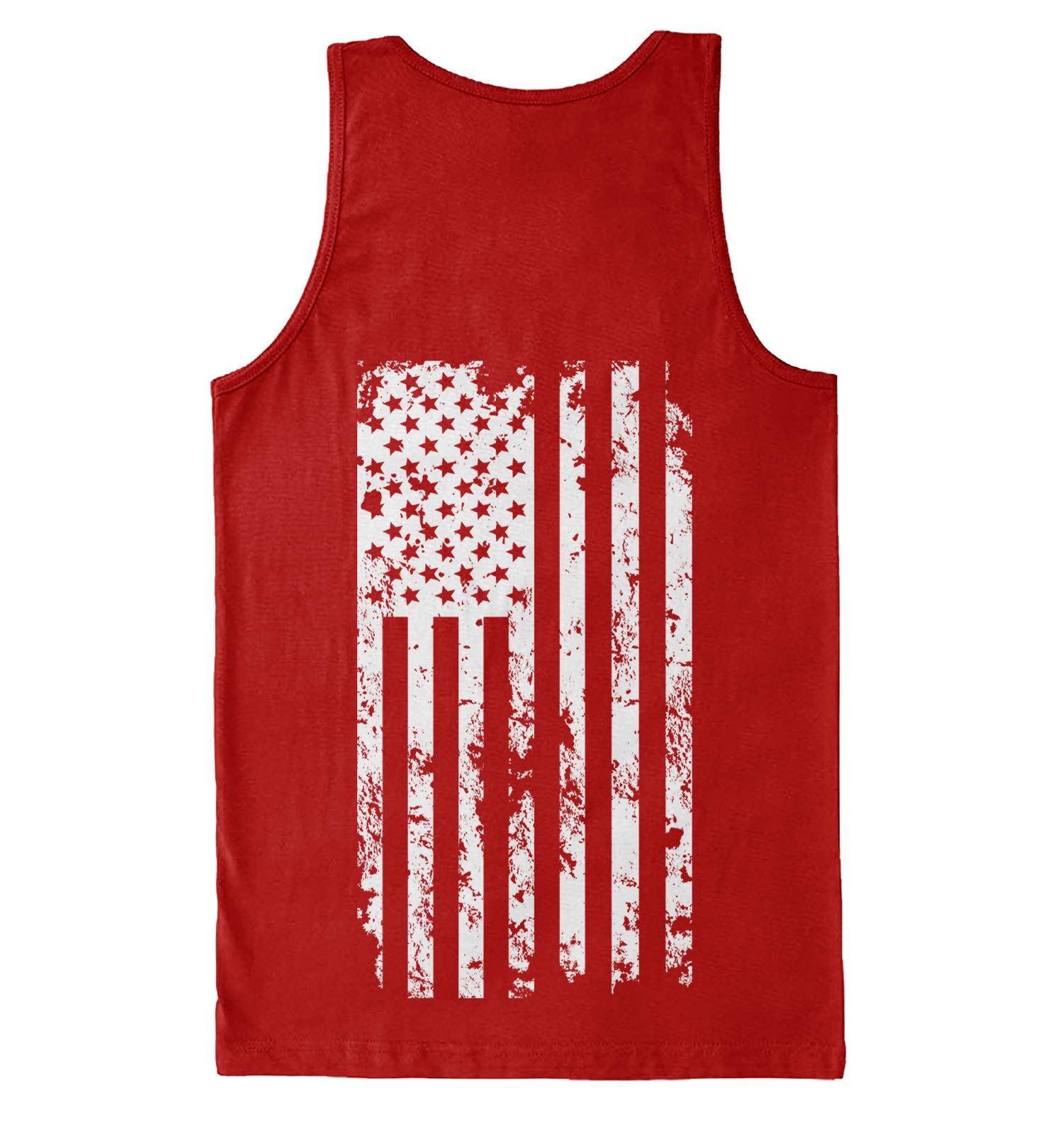 White American Flag USA Patriotic Men's Tank Top - Comfortable Breathable Summer Casual Wear for Outdoor Activities & Sports