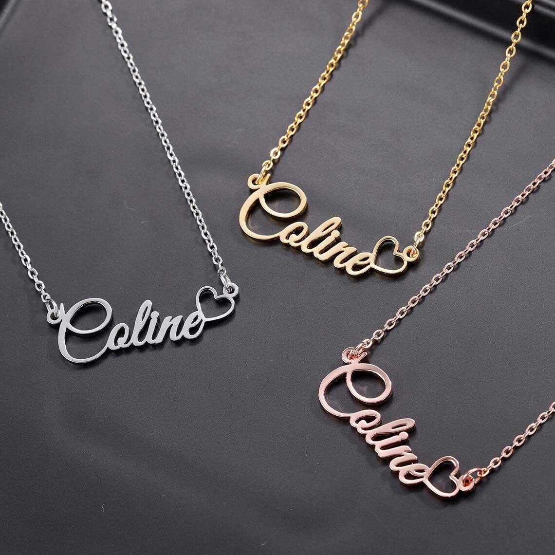 Personalized 925 Sterling Silver Name Necklace with Birthstone - Custom Jewelry Gift for Women, Mom, Wife - Perfect for Birthdays, Anniversaries & Valentine's Day
