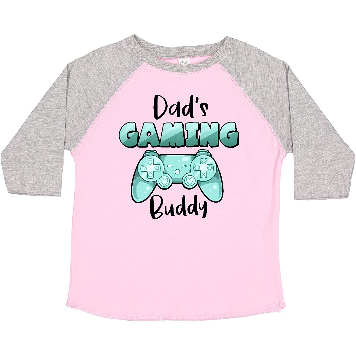 Inktastic Dad's Gaming Buddy - Aqua Controller Toddler T-Shirt | Cute Matching Father & Son Gamer Outfit for Family Game Nights & Casual Wear