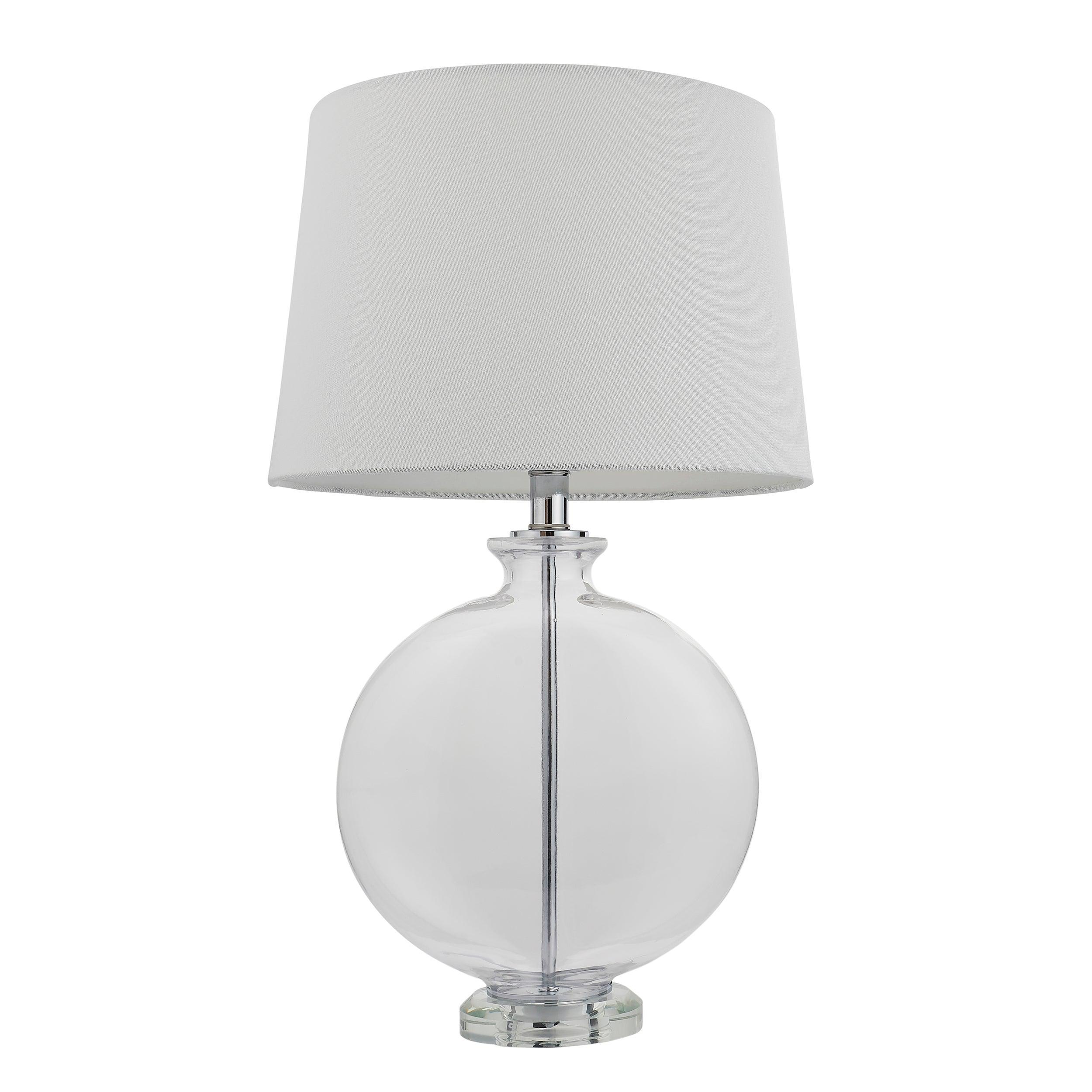 Endon Gideon 1 Light Polished Nickel Table Lamp - Modern Bedside Lighting for Bedroom, Living Room & Office Decor