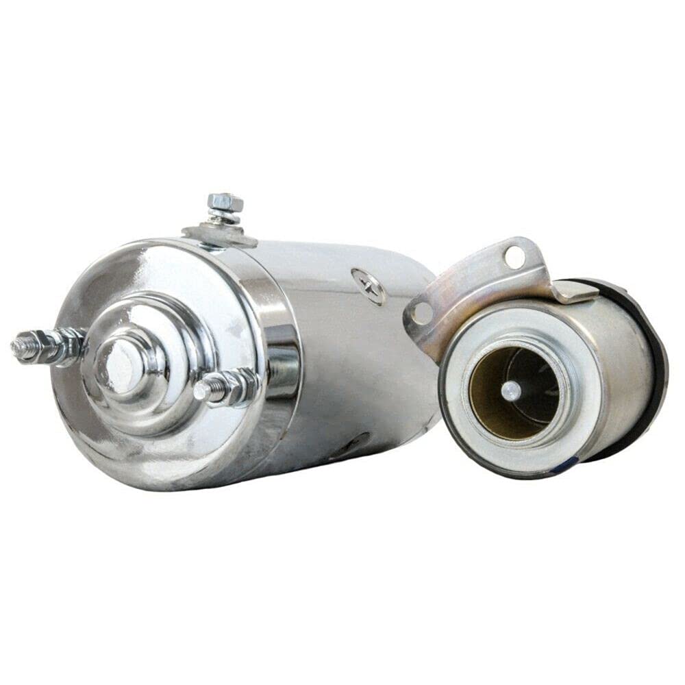 Boshishu Chrome Starter & Solenoid Compatible with Harley Davidson FXSTC Custom - High Performance Motorcycle Part - Fast Shipping & Easy Installation - Perfect for DIY Bike Repair & Upgrades
