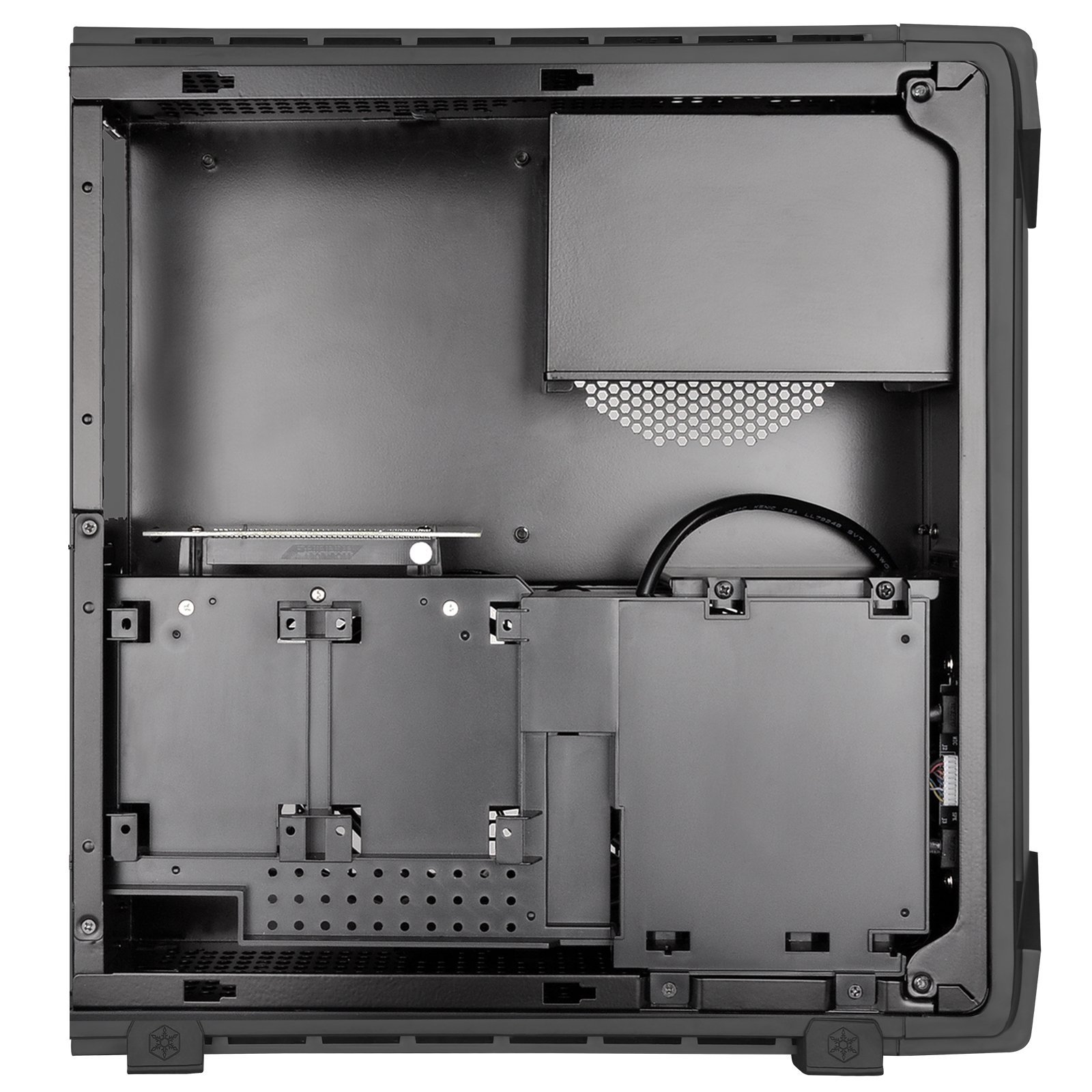SilverStone Technology RVZ03B Slim Mini-ITX Computer Case with Integrated RGB Lighting - Compact Gaming PC Case for Home Theater & Small Space Setups