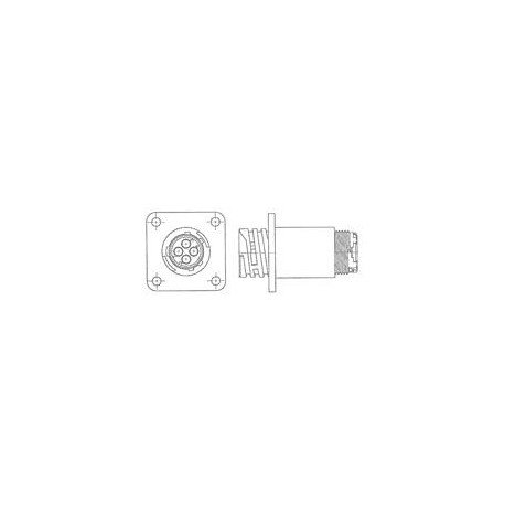 Standard Circular Connector 11-4, Reverse Sex, Panel Mount Receptacle Housing - Durable Electrical Component for Industrial Equipment & Automation Systems