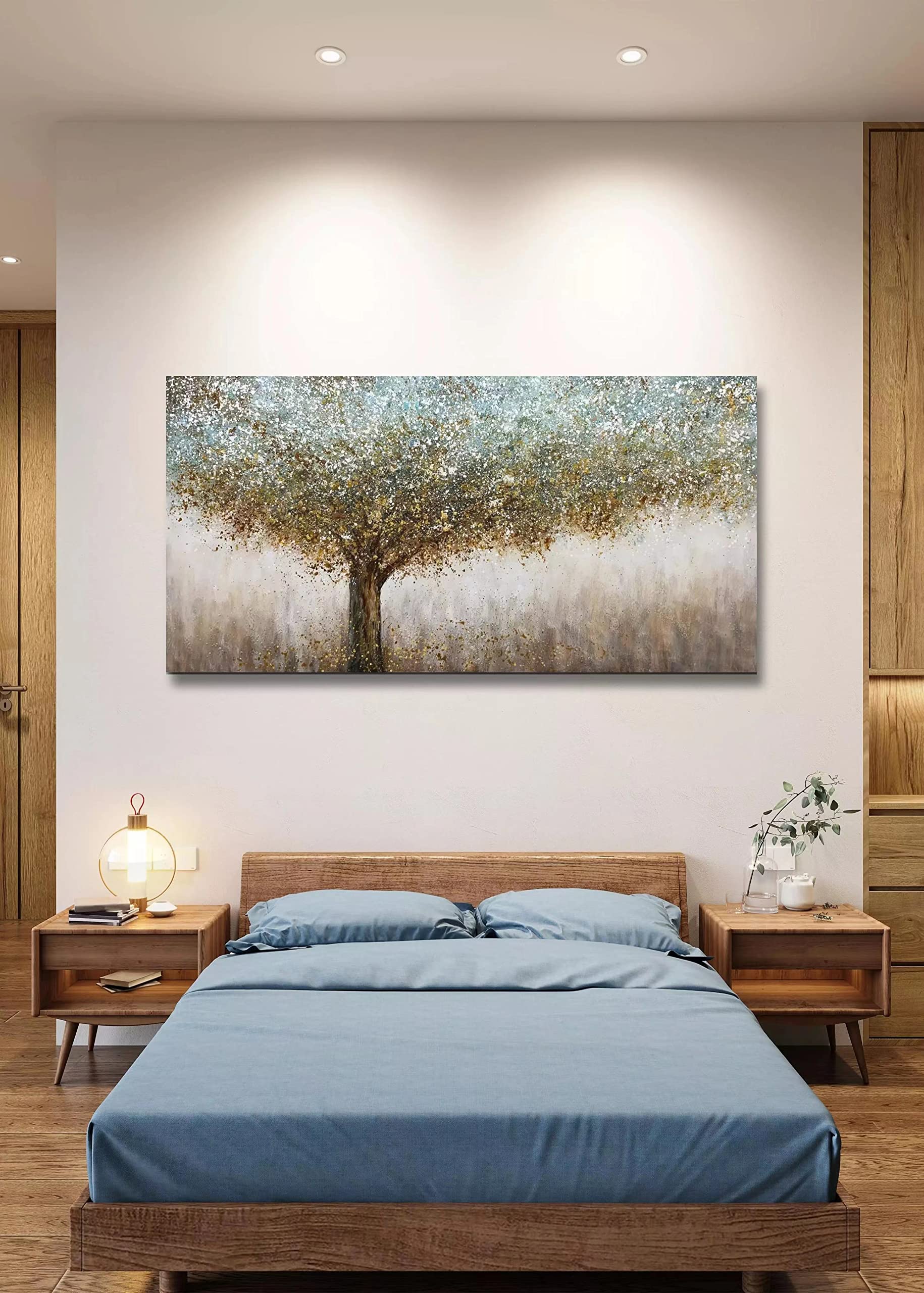 30x60 Inch Abstract Canvas Wall Art - 100% Hand-Painted Oil Painting Framed Contemporary Decor for Living Room, Bedroom & Office | Tiancheng Art