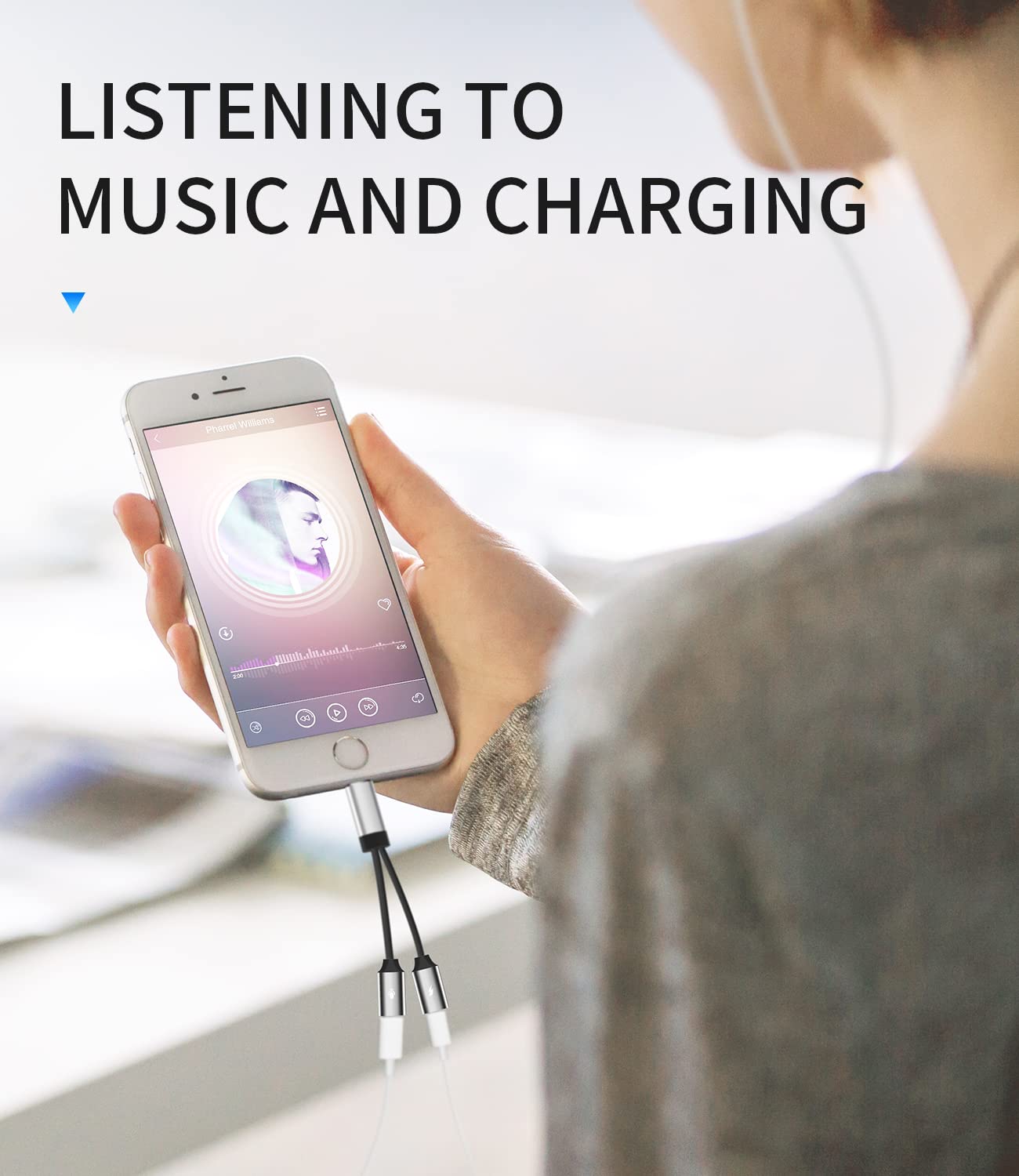 MFI Certified Lightning to 3.5mm Headphone Jack Adapter with Charging Port - Compatible with iPhone 13/12/11/Pro/Max/XS/XR/X/8/7 & iPad - Audio & Charge Simultaneously - Perfect for Music, Gaming & Hands-Free Calling